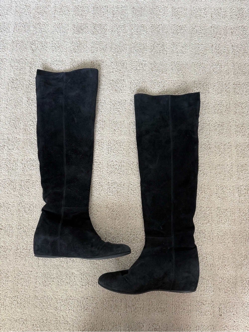 Stuart Weitzman Black Over-the-Knee Suede Boots